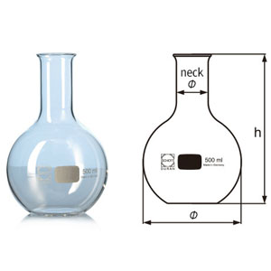 GLASS FLAT BOTTOM FLASK