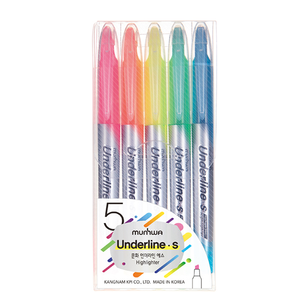 언더라인형광펜세트